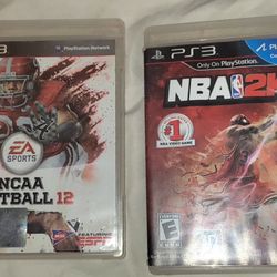 PS3 NCAA FOOTBALL 12 & NBA2K12