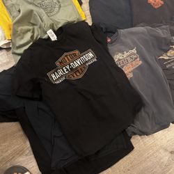Variety Of Harley Davidson T-shirts