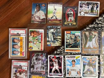 Hank Aaron Shohei Ohtani, Babe Ruth, Willie Mays PSA Kurtz Olson Trout 6 autograph baseball card lot