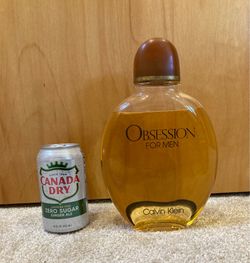 Large store display Calvin Klein Obsession For Men Factice Cologne Bottle 10" x 6"