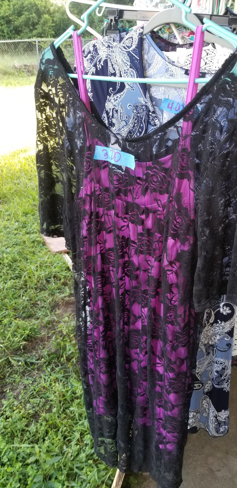 Hot pink and black dress 2xlarge