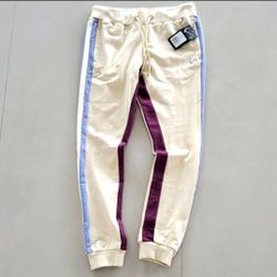 NEW! TLF Beige Aceso Joggers With Stripes