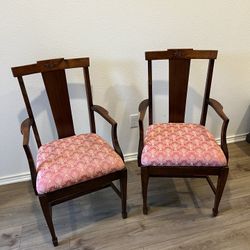 Set of two vintage chairs with beautiful upholstery
