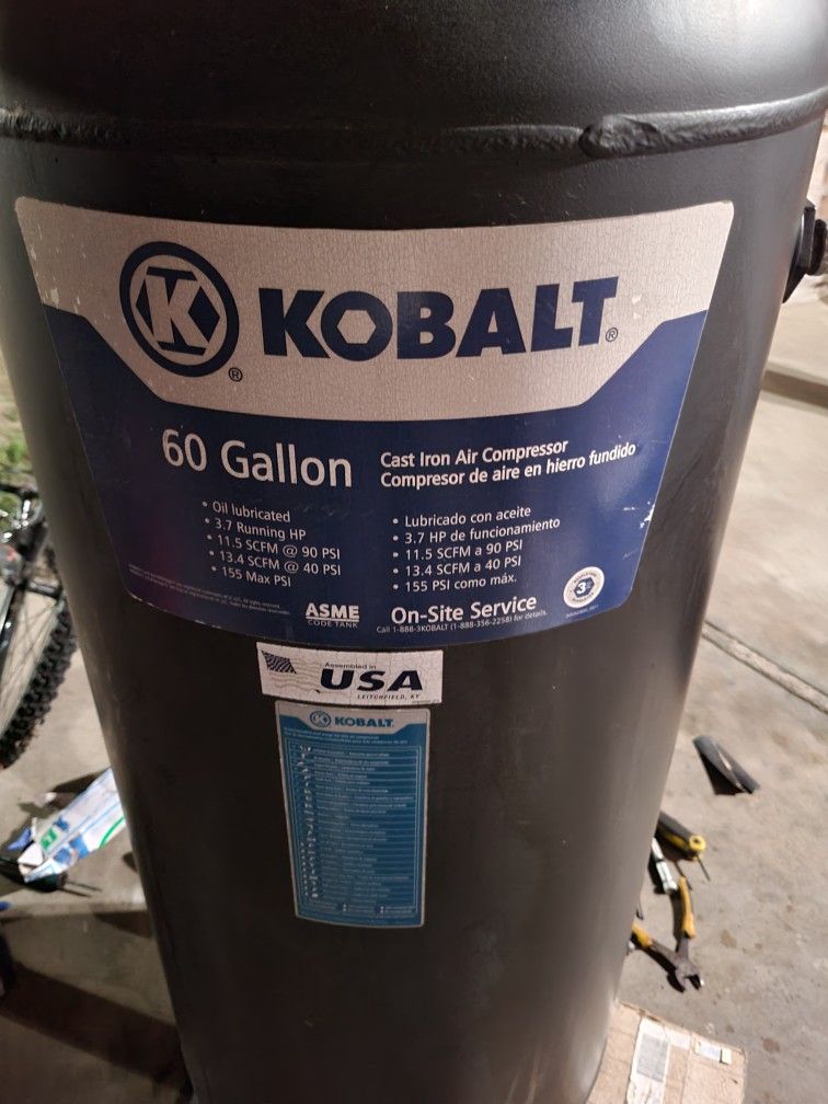 Kobalt 60 Gal Compressor new Motor