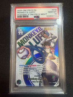 Psa 10 One Piece Dodgers Luffy Promo
