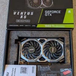 Gaming Graphics Card MSI GeForce GTX 1660 Ti