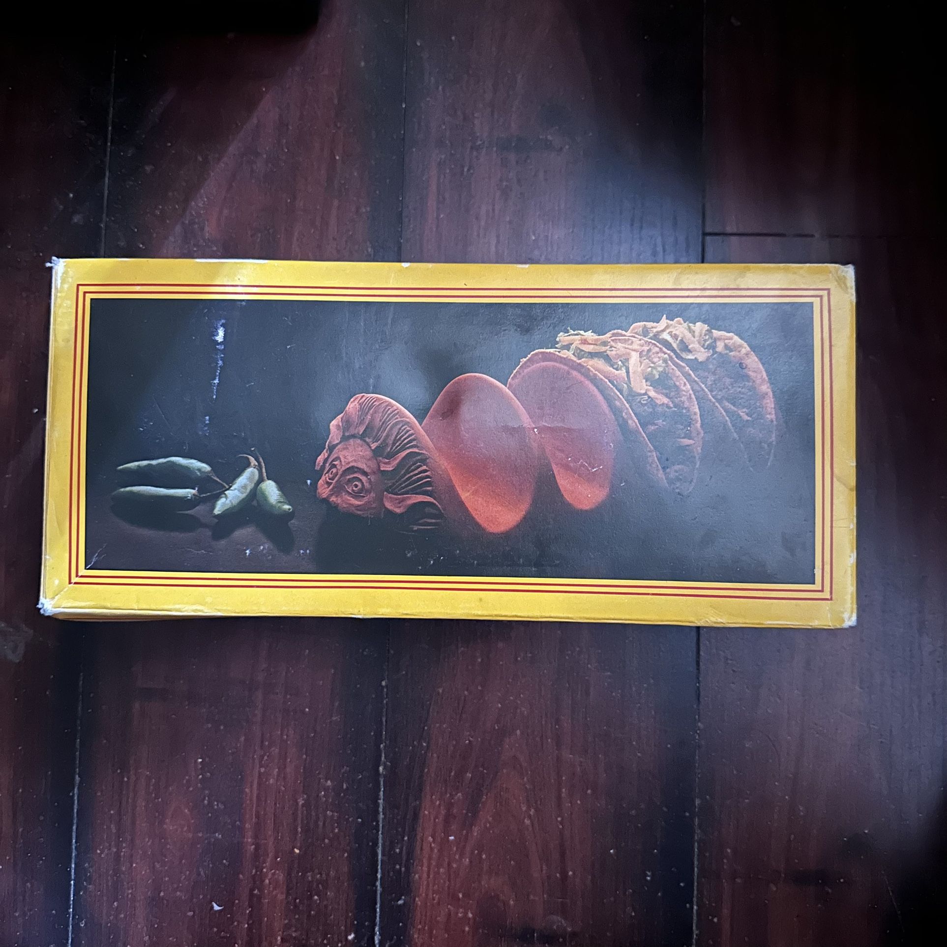 Vintage 1983 Bentson-West Terra-cotta Cantina Taco Rack Crested Sun Face Italy