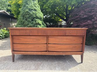 Mid century vintage walnut dresser