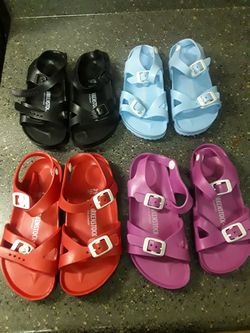 NEW Rare Kids Boys Girls Essential Birkenstock Rubber Sandals Water pool Size 29 11 youth Birkis 💯