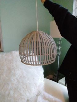 Pendant Rattan Basket Hanging Lamp