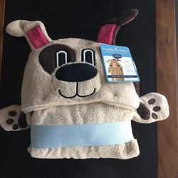 Children’s Berkshire Hooded Dog Wrap Throw NWT