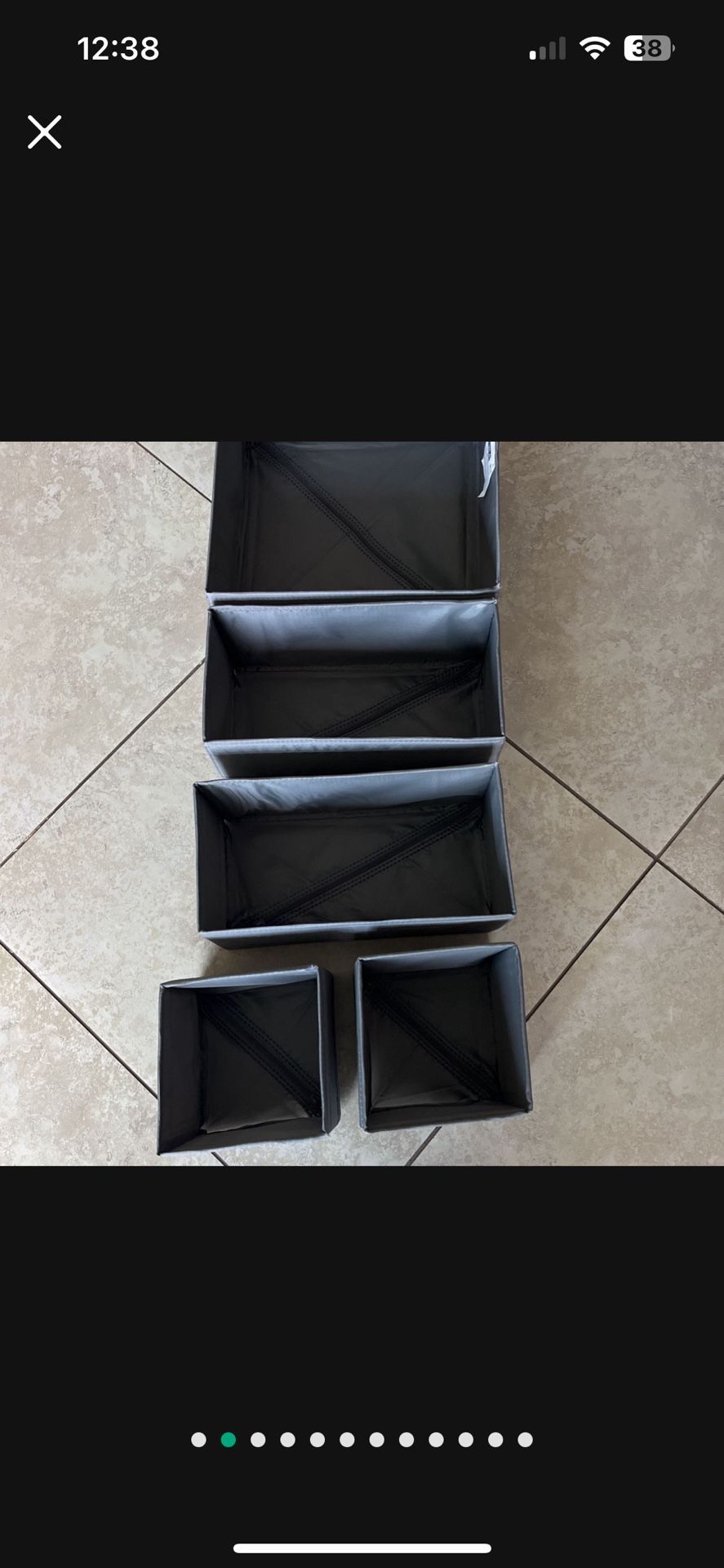 Gray Storage Cubes, 5 Count