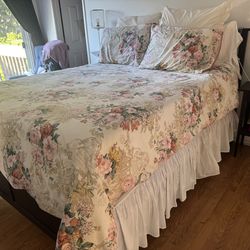 Queen black bed from IKEA