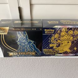 Pokemon Surging Sparks & Mega Evolution Elite Trainer Box Set