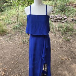 BCBGMaxAzria Felicity Gown In Royal Blue High Low Dress
