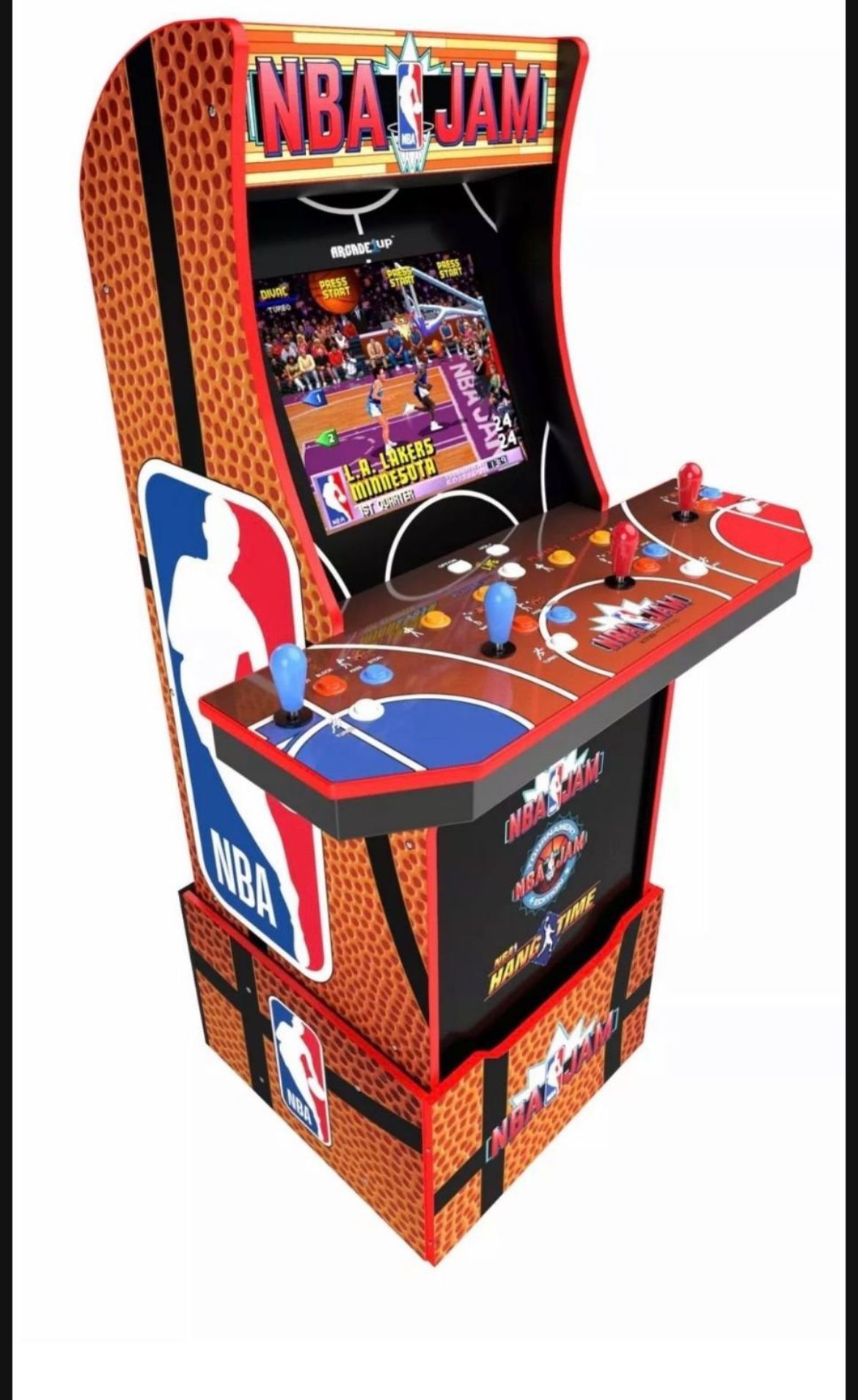 Arcade1Up NBA Jam Arcade Machine with WiFi, 3 Games In 1 Machine With Riser