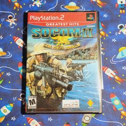 Socom II 2 Sony Playstation 2 PS2 Game Disc Case & Artwork