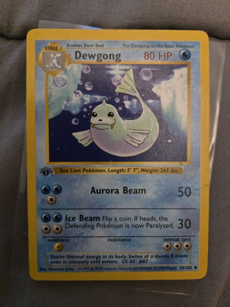 Rare 1st Edition Dewgong Pokemon