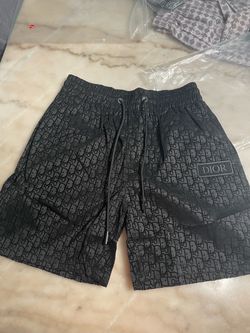 Black All-Over Oblique Monogram Swim Trunks / Shorts
