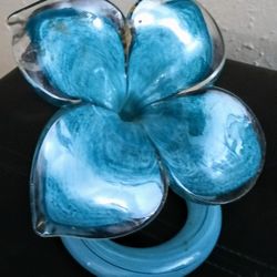handblown glass flower 