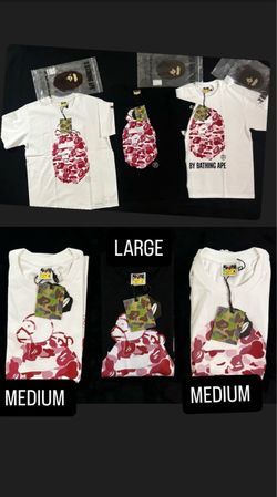 A Bathing Ape BAPE Camo Graphic T-Shirts 2 medium 1 large each $40