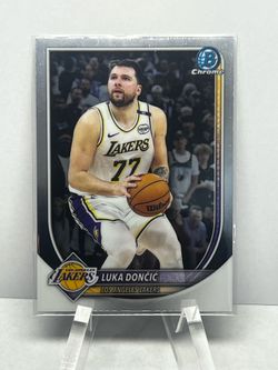 Bowman Luka Dončić Chrome #77 Los Angeles Lakers Basketball Card