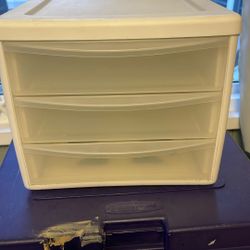 Three Drawer Desktop Storage, Sterilite $3
