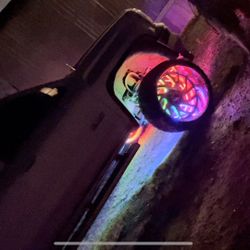 rim lights led car truck Silverado f150 ram tahoe suburban color shifting zig zag changing spinning