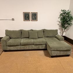 Green 2-piece Sectional Sofa (Delivery Available)