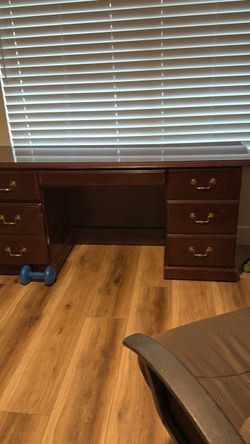 Solid dark cherry desk