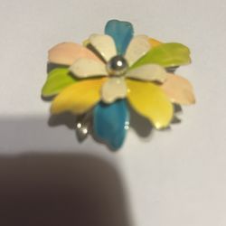 Beautiful Colorful  Different Shades Of Yellow  992 Inches Blue And Green Brooch Pin