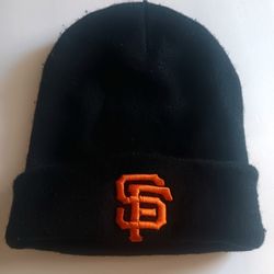 SAN FRANCISCO GIANTS BLACK & ORANGE BEANIE HAT