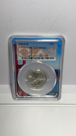 1964-D PCGS MS64 Washington Silver Quarter