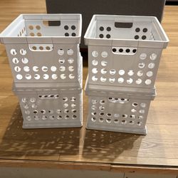Plastic Storage Crates  13.5x 15.5x10