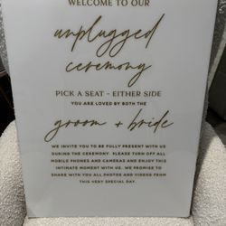 Wedding - Unplugged Sign