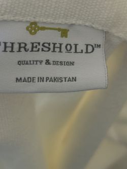 3 Panels Of 4ft Wide Cotton/linen Cream Curtains