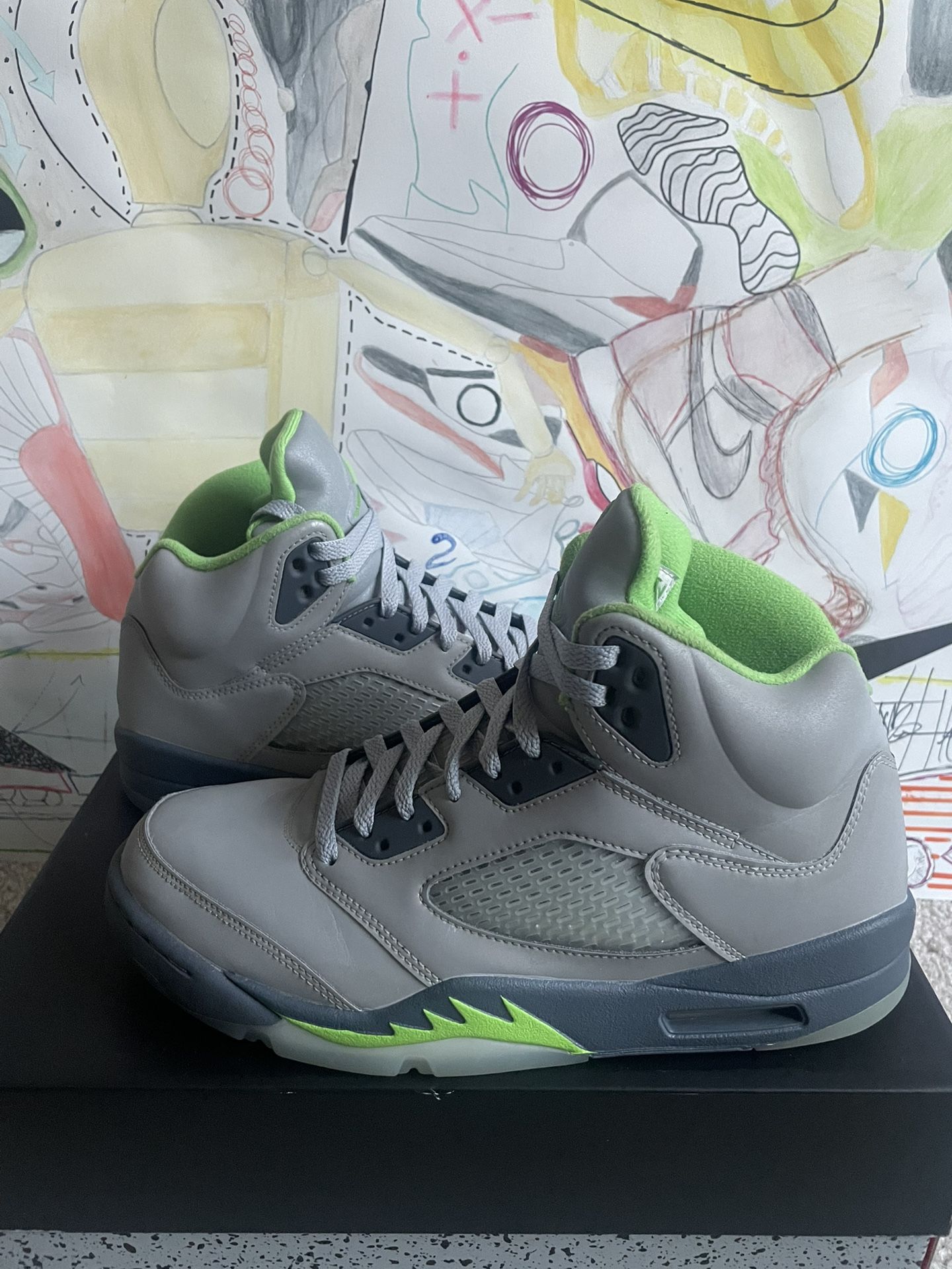 Jordan 5 Green Bean Size 10