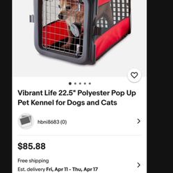 Portable dog kennel able to fold able to travel or store away