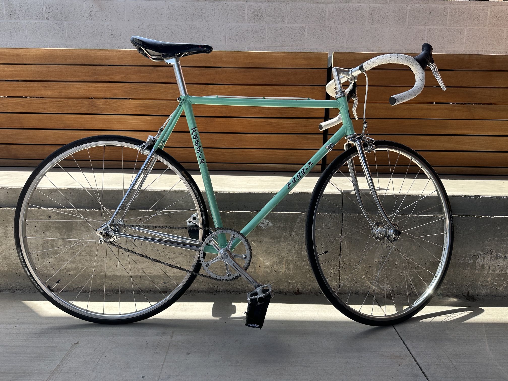 LIKE NEW - RESTORED STEEL ROAD BIKE - FAGGIN CAMPIONE DEL MONDO