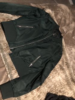 Dark green bomber jacket