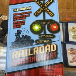 Red And Green railroad crossing Light