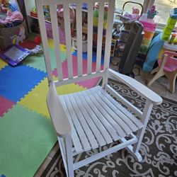 New WHITE Wooden Rocking Chair