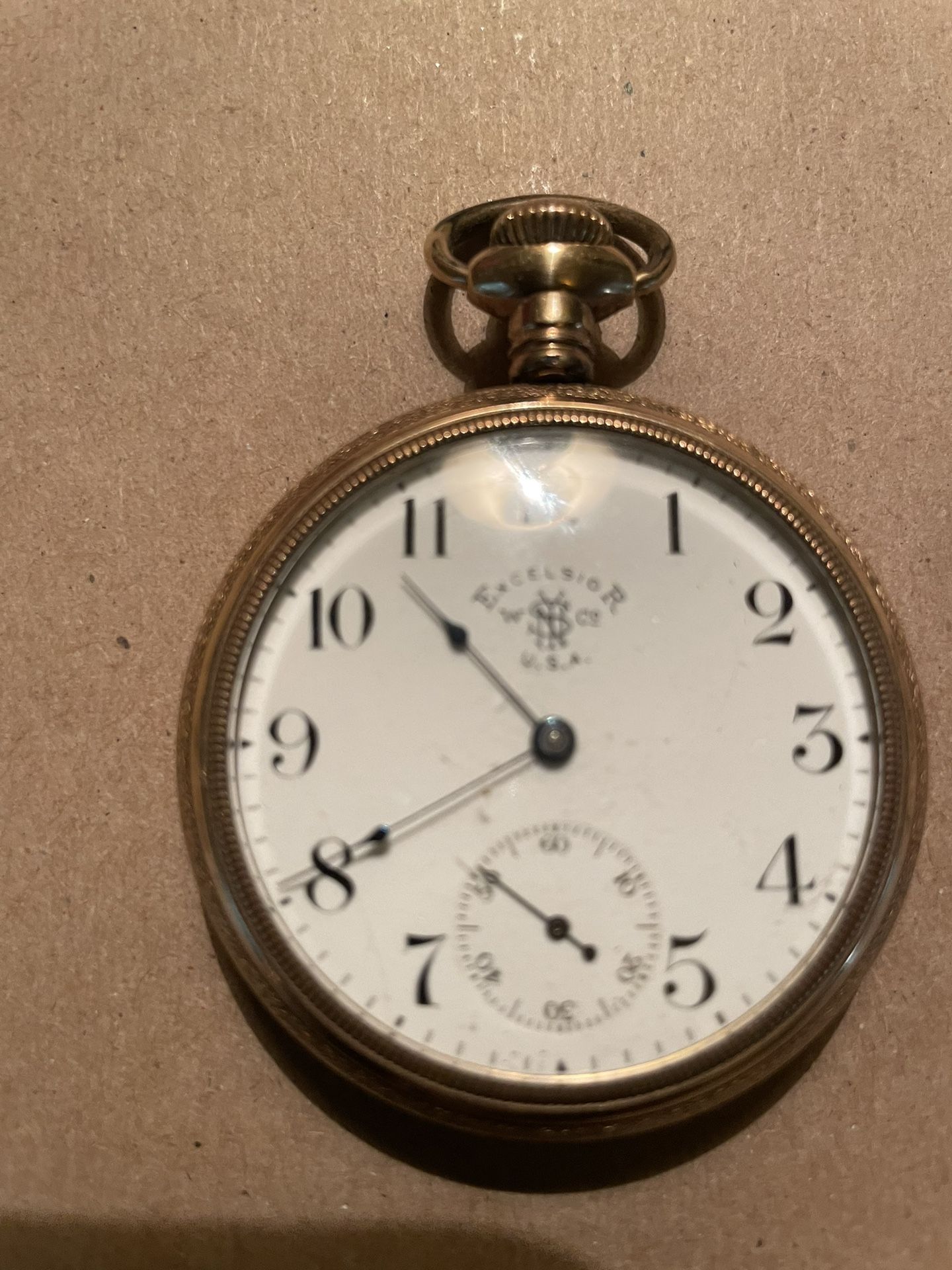Vintage Excelsior Watch company Pocket Watch for Parts and Repair ( Doesn’t Run