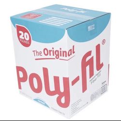 POLYESTER FIBER STUFFING Pillow Filling Washable Polyfill Crafts 20 lb White New