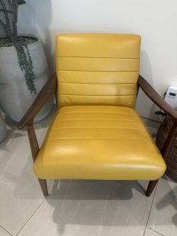 Yellow Leather Chair
