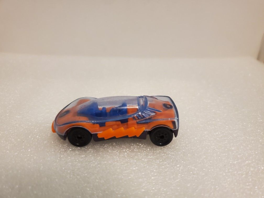 Hot Wheels Vintage 1994 Mattel Clear Top Orange Lightning Bolts Collectible Car
