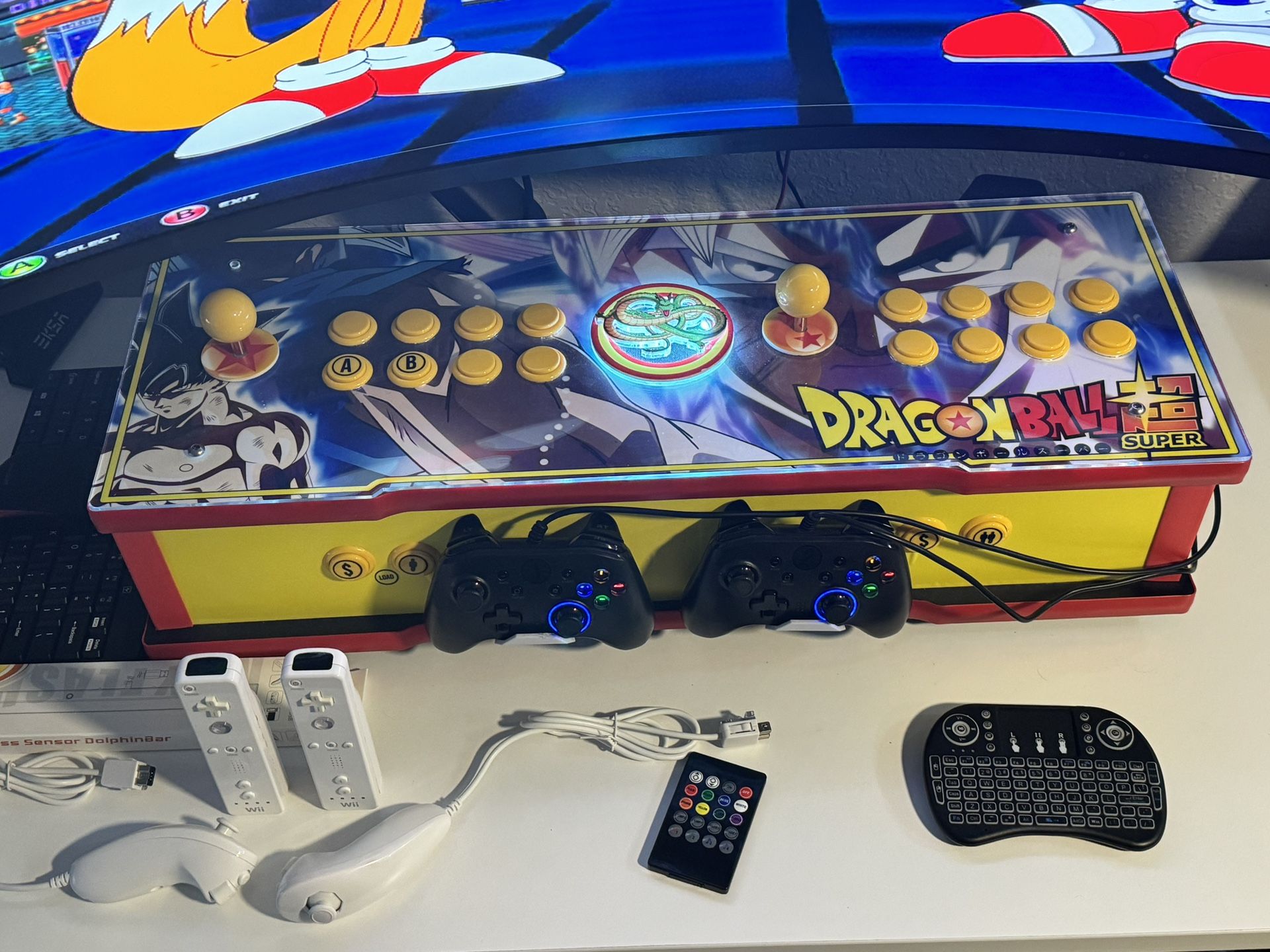 Shar-kade ultimate Deluxe Custom Arcade Plug N Play Fight Stick 24 TB Hyper Spin