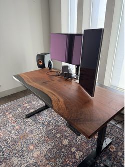 Epoxy solid wood table