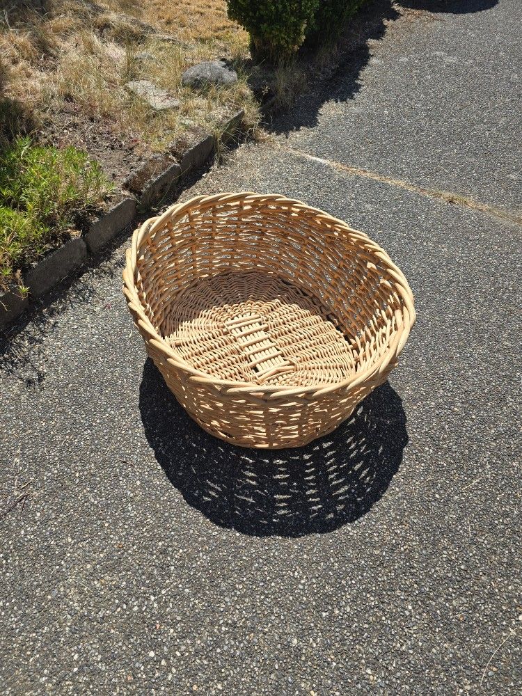 Deco real wood big basket