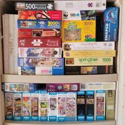 Jigsaw Puzzles 1,000 Pieces (contact info removed) Buffalo Springbok Animals Cat XMAS Landscape Wysocki